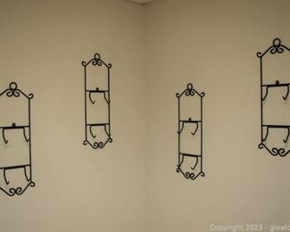Four Wall Hanging Plate or Book Holders