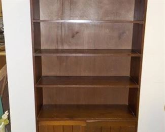 Handmade Wooden Bookcase with Bottom Storage Vintage