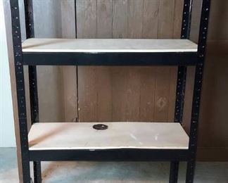 Metal Shelving Unit Plywood Shelves