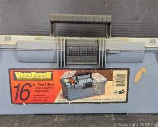 Workforce 16in Tool Box and Items Included