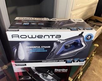 Large assortment of irons, including Rowena