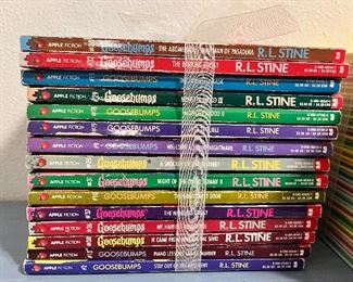 Selection of R. L. Stine Goosebumps books.