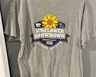 Sunflower, showdown T-shirt, front has the Dillons logo
