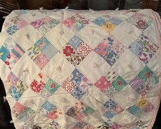 Beautiful hand tied child quilt