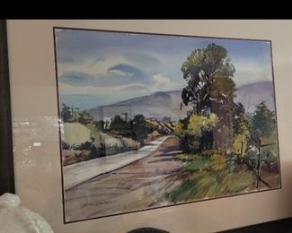 Santa Barbara Watercolor by John Klippenstein SOLD