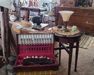 Rug SOLD, Tile Top SOLD, Round table SOLD