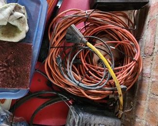 Extension cords, one of which is 100'