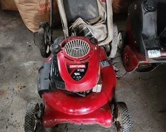 Craftsman mower. Some signs of rust. Grass catcher. Recently tuned.