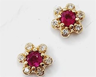 Ruby earrings 
