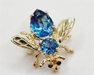 14k bee pin