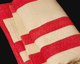 Red & white quilt