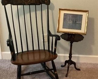 Rocking Chair and Small Table