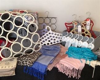 Scarves, Hangers, and Bins