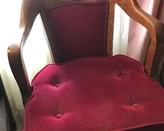 Pair of sitting chairs, told they were given to the Attorney General by Huey P.Long