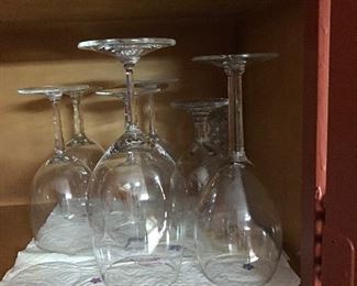 Several sets wine goblets 