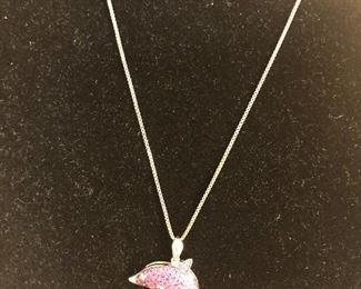 14K Gold Ruby Pendant on Sterling silver necklaces 