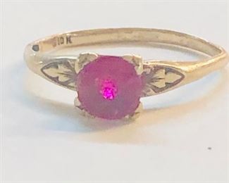 Antique 10K Ruby ring 