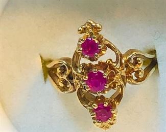 14K Gold Ruby  ring 