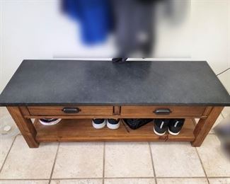 Mud room bench with storage
