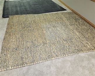 West elm floor rug (front), Crate & Barrel wool rug