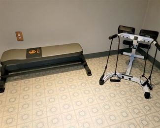 Weight bench and exercise equipment