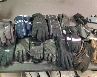 The North Face and other winter gloves