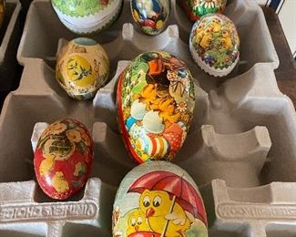 Paper mache eggs from West Germany