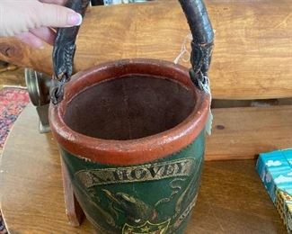 Antique Leather fire bucket