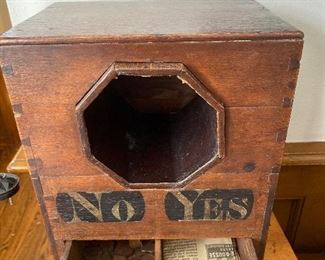 Antique ballot box