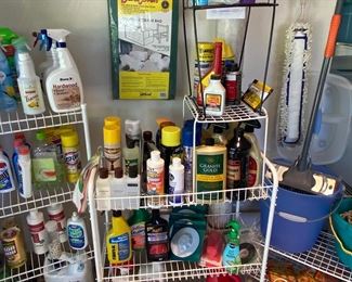 Cleaning supplies and storage