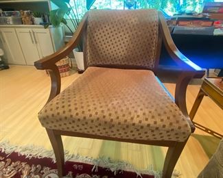 Hekman upholstered wood arm chair