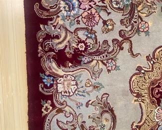 Details ofwool  rug 88” x  54” signed