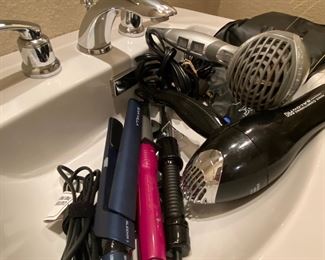 Health and Beauty straighteners, curling iron and hair dryers