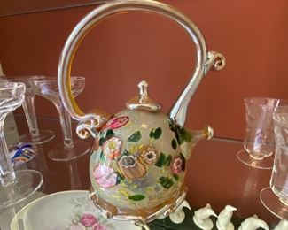 Paul Counts Studio art glass teapot