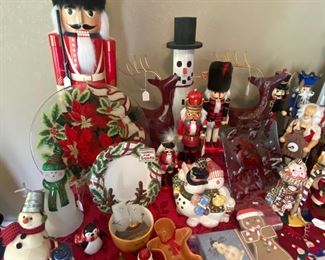 Peggy Karr, nutcrackers and snowmen, serveware and more