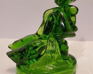 Green Glass Girl with Geese