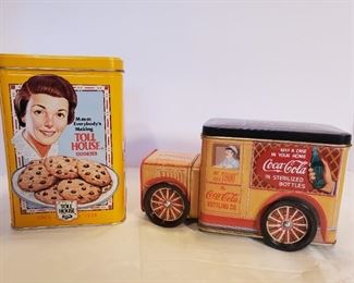 Tin Containers - Toll House Cookies and Coca Cola Truck