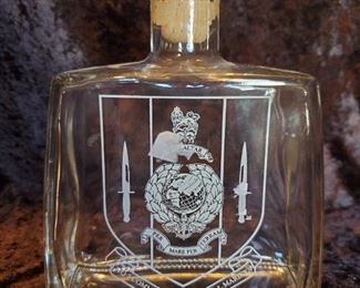 HQ 3 Commando Brigade Royal Marines Glass Decanter