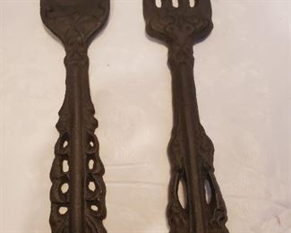 Cast Iron Hanging Fork and Spoon