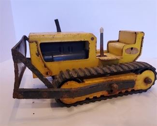 Yellow Metal Bulldozer