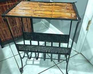 Rattan table/magazine, 16"W x 11"D x 22"H, was $34, NOW $24