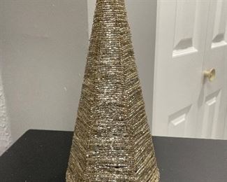 Decorative beaded silver tree, 10.5"H,  was $12, NOW $9