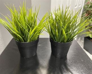 Small green faux plants, 8"H,  was $9 each, NOW $6 each
