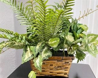 Greenery in basket, 13"H,  was $17, NOW $10
