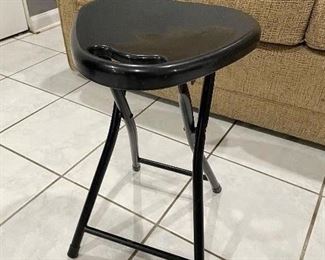 Black plastic stool, 19"H,  $10