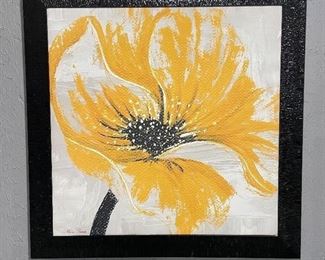 Alicia Soave Poppy painting, 36" x 36",  $48