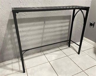 Black metal accent table, 36"W x 31"H, 11"D,  was $48, NOW $38