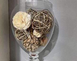 Large glass apothecary jar, 16"H,  was $24, NOW $15