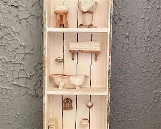 Bathroom shadow box decor, 15"H x 6",  was $7, NOW $4