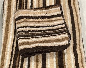 Brown striped bath towel and washcloth, was  $6, NOW $4